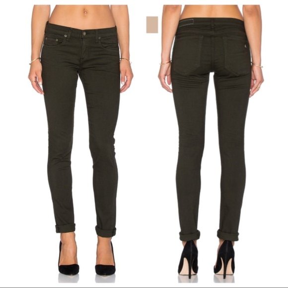 Rag & Bone Womens The Dre Boyfriend Jean  28 Olive - Picture 2 of 3